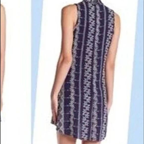 White and Blue Vintage Havana Hippie Boho Dress Size Small - Picture 2 of 6